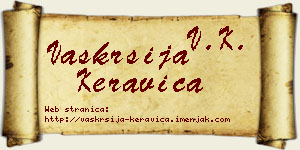 Vaskrsija Keravica vizit kartica